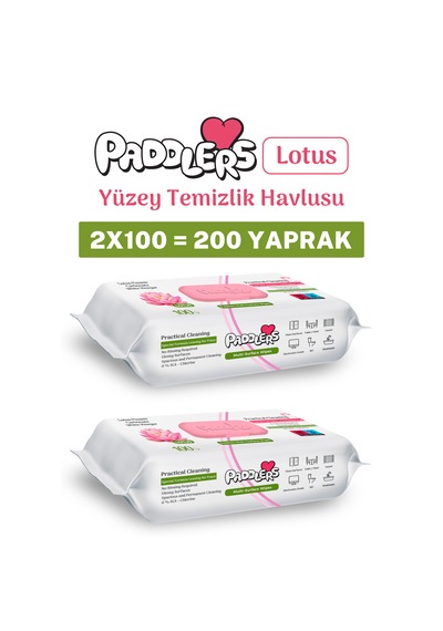 Easy Clean Lotus Çiçeği Kokulu Yüzey Temizlik Havlusu 200 Yaprak (2x100) – Yüksek Hijyen