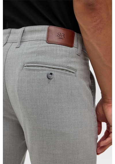 Süvari Gri Slim Desenli Pantolon