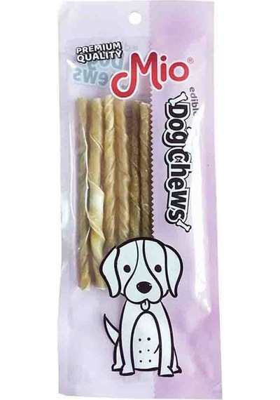 Mio Deri Burgu Çubuk Köpek Ödülü Çiğneme Kemiği 10'lu 12 CM