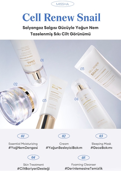 Missha Super Aqua Salyangoz Özlü & Aydınlatıcı Temizleme Köpüğü 100 ML