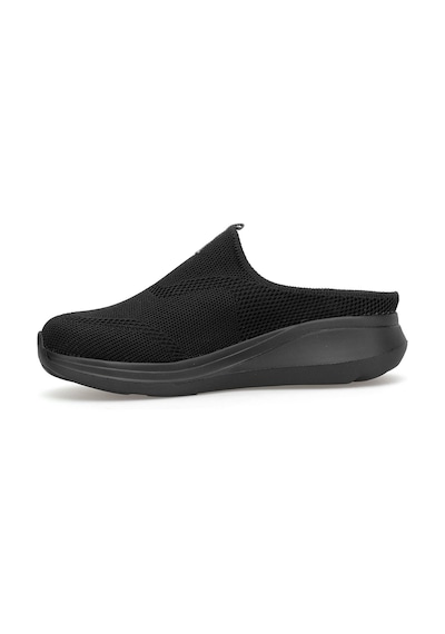King Paolo K5221 Alabanda Kadın Memory Foam Sabo Terlik Siyah Siyah