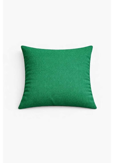 Kadife Dokulu Koyu Yeşil Renk Kırlent Yastık Kılıfı 2 Adet 50 X 30 Cm