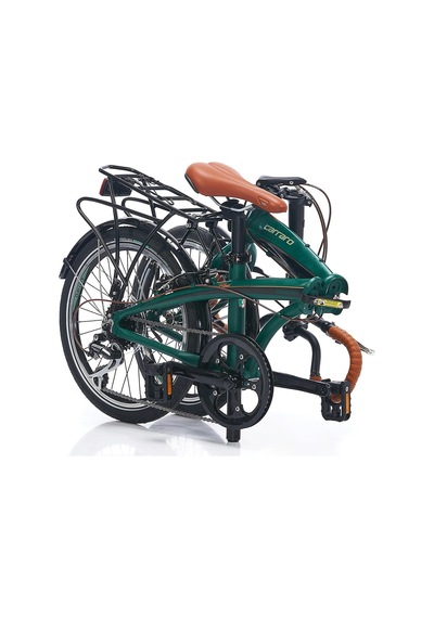 Carraro Flexi Comfort V Fren 8 Vites 20 Jant Katlanır Bisiklet Koyu Yeşil Parlak Siyah 32 Kadro Çok Renkli