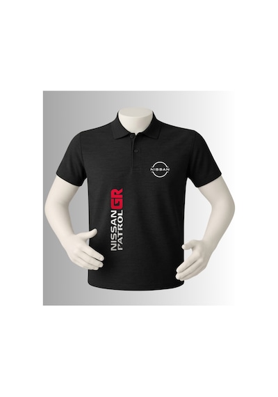 Dafri Özel Tasarım Nıssan Patrol Baskılı Kaliteli Pamuklu T-shirt Siyah