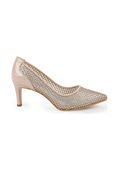 Libero Kadın Topuklu Ayakkabı Abiye Ten Rengi Şeffaf File Hologram Taşlı Sivri Burun İnce Topuk Stiletto L047.5745 Libero Kadın Topuklu Ayakkabı Abiye Ten Rengi Şeffaf File Hologram Taşlı Sivri Burun İnce Topuk Stiletto L047.5745