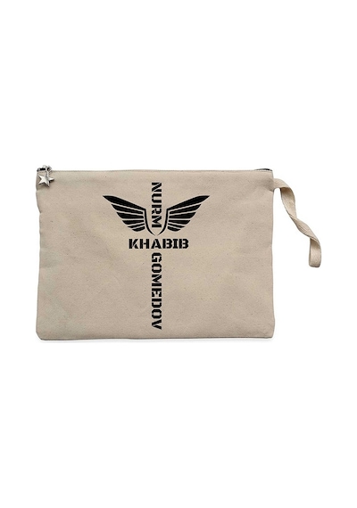 Nurm Khabib Krem Clutch Astarlı Cüzdan / El Çantası Krem