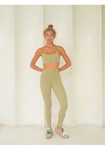 Mai Studios Co. Fold Kaplı Spor Soft Haki Crop Haki