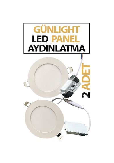 Sıva Altı Led Aydınlatma Paneli 6 Watt Tasarruflu Beyaz Işık Gün Light