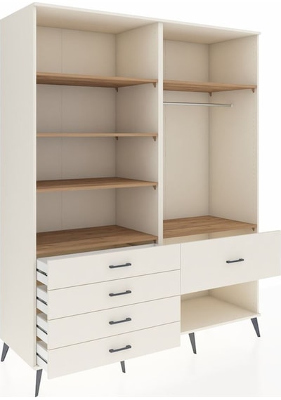 Kronos Gardrop 6 Raflı 5 Çekmeceli Tek Askılı 176x59x221 Aytaşı-çam/aytaşı Beyaz Kronos Gardrop 6 Raflı 5 Çekmeceli Tek Askılı 176x59x221 Aytaşı-çam/aytaşı Beyaz