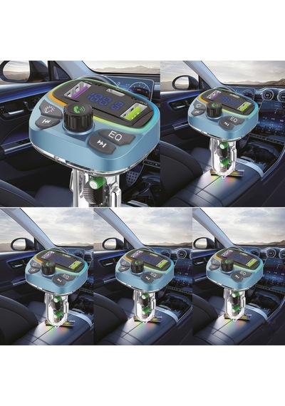 Araç İçin Bluetooth Fm Modülatör Transmitter Çakmaklık - Mt9877