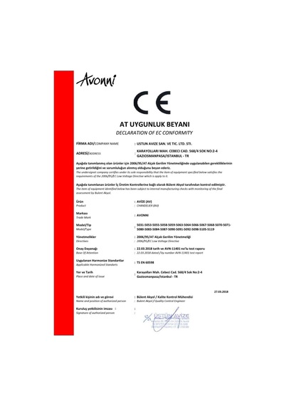 Avonni 5063 Modern Avize, 60 W, Antik Çok Renkli