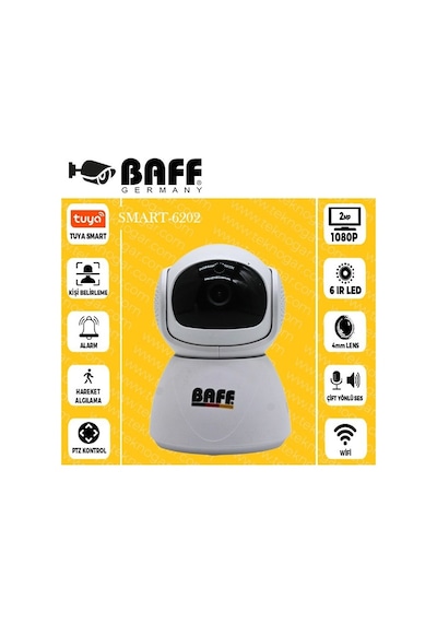Baff Smart-6202 Kamera Tuya Smart Mikrofonlu
