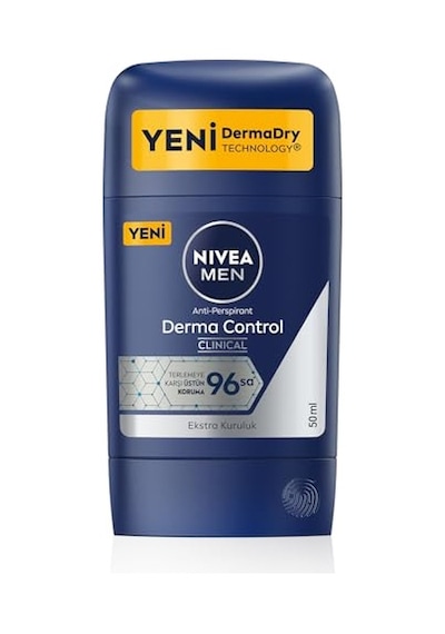 Nıvea Men Erkek Stick Deodorant Derma Control Clinical 50 Ml, 96 Saat Üstün Koruma