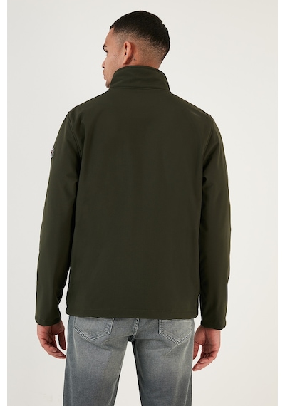 Buratti Su Itici Slim Fit Dik Yaka Softshell Ince Erkek Mont 649003 Haki