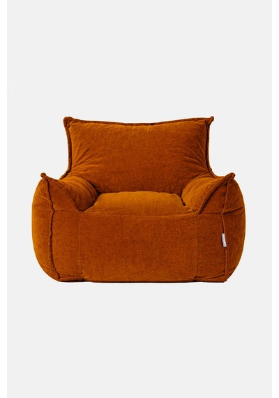 Notre Kadife Koltuk Puf Set Kiremit Kiremit