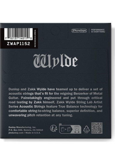 Jim Dunlop Zakk Wylde String Lab Akustik Gitar Teli 11-52