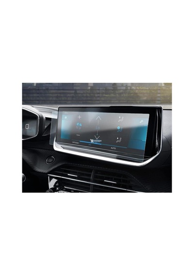 Peugeot 208 Uyumlu 10 İnç Araç Ekran Koruyucu Multimedya Şeffaf Nano 9h Kırılmaz