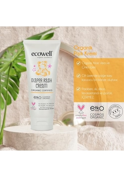 Ecowell Organik Pişik Kremi 1 X 110 G