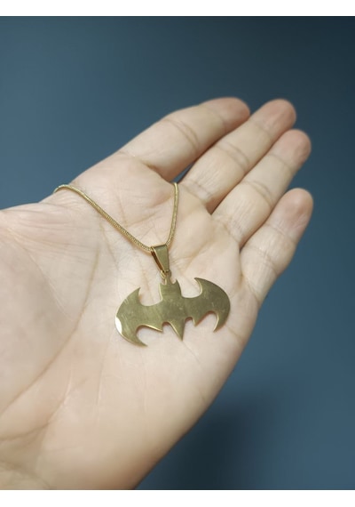 Batman Süper Kahraman Yarasa Gold Renk 316l Paslanmaz Çelik Figür