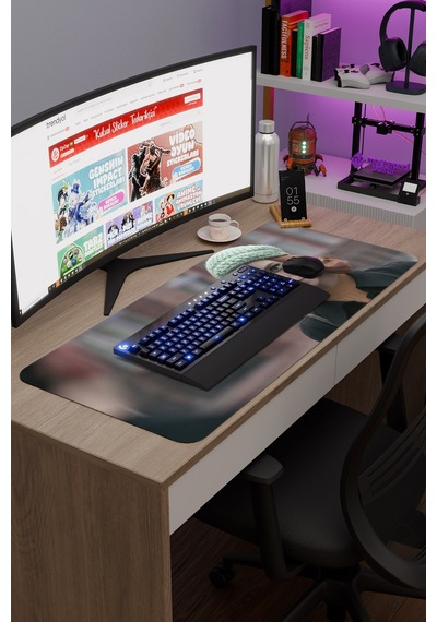 The Queen's Gambit V4 90x40 Xxl Gaming Kauçuk Kaymaz Taban Mouse Pad Fare Altlığı