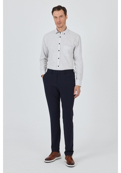 İmza Koyu Lacivert Esnek Yandan Cepli Casual Slim Fit Jogger Pantolon 1003250162 Koyu Lacivert