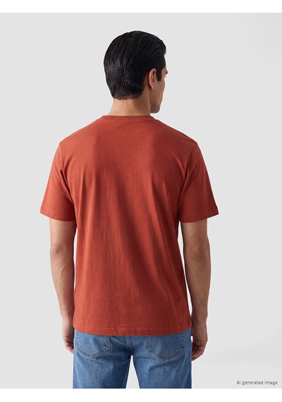 Lcwaıkıkı Classic Turuncu %100 Pamuk Regular Fit Basic Tişört