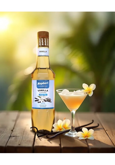Saphori Şekersiz Vanilya Aromalı Kokteyl Şurubu Şekersiz Vanilya Şurubu 700 Ml