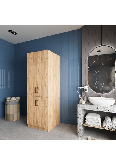 Venedik Çamaşır Ve Kurutma Makinesi Dolabı Banyo Dolabı Çam Çam