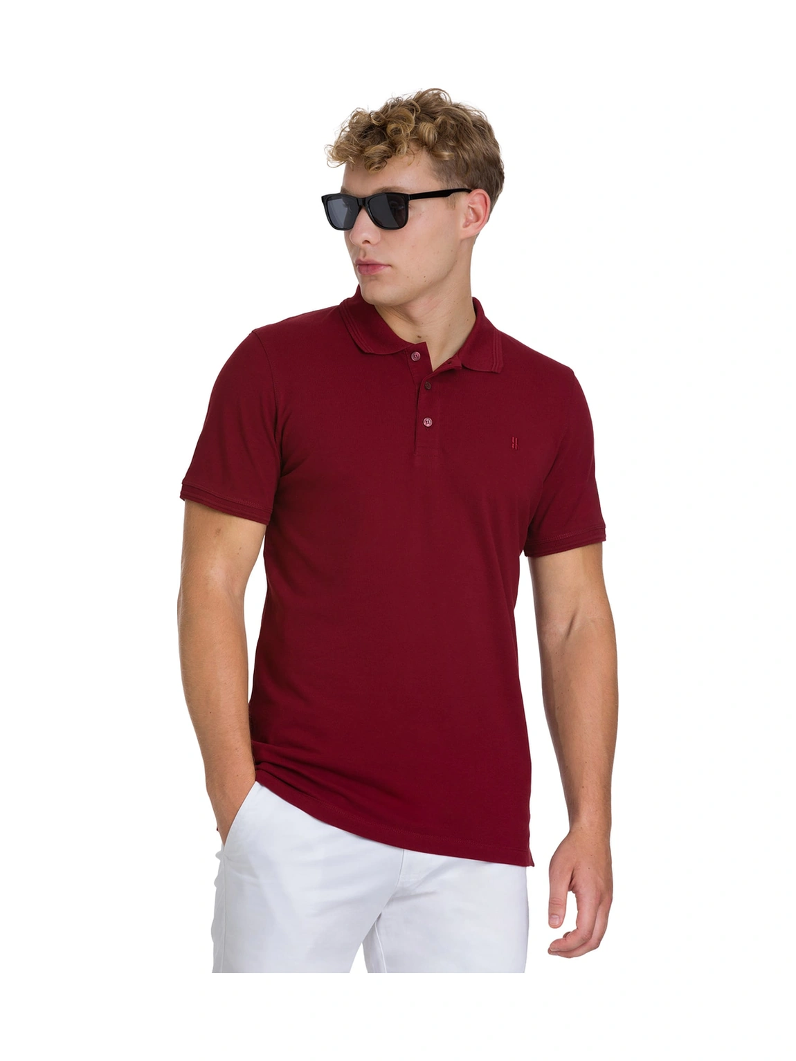 Hatemoğlu Bordo Regular Fit 100% Pamuklu Polo Yaka Tişört 35218 423595
