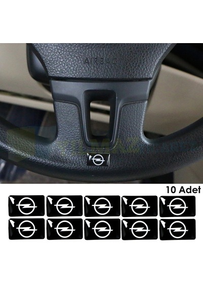 Opel Sibop Kapağı Jant Direksiyon Torpido Vites Damla Etiket Sticker 4+10 Adet