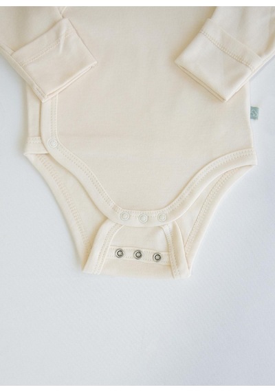 Kitikate Organik New Basic Uzayan Kruvaze Uzun Kol Body Natural Naturel