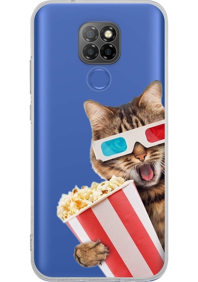 General Mobile Gm 20 İle Uyumlu Kedi 1 Kamera Korumalı Şeffaf Kılıf Şeffaf