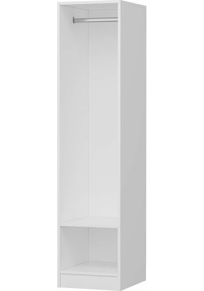 Minar Kale 1 Kapaklı Dolap Beyaz - Antrasit 210cm