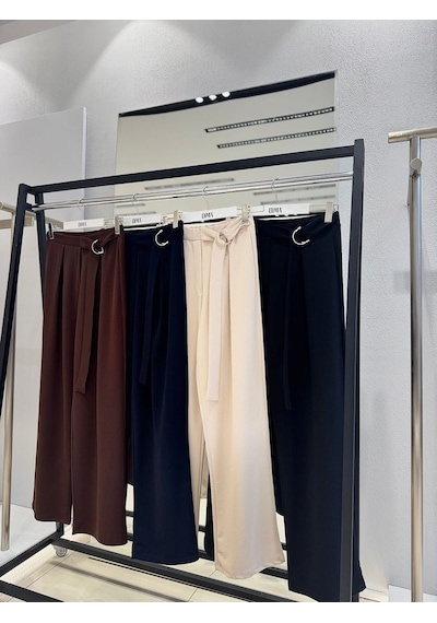 Ribana Classic Kadın Relax Fit Rahat Kesim Krep Kumaş Yüksel Bel Geniş Paça Kuşaklı Esnek Pantolon 4715 Bej Ribana Classic Kadın Relax Fit Rahat Kesim Krep Kumaş Yüksel Bel Geniş Paça Kuşaklı Esnek Pantolon 4715 Bej