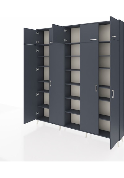 Arges Dolap 18 Raflı 9 Kapaklı 220x30x243 Antrasit-antrasit/antrasit Antrasıt/antrasıt Arges Dolap 18 Raflı 9 Kapaklı 220x30x243 Antrasit-antrasit/antrasit Antrasıt/antrasıt
