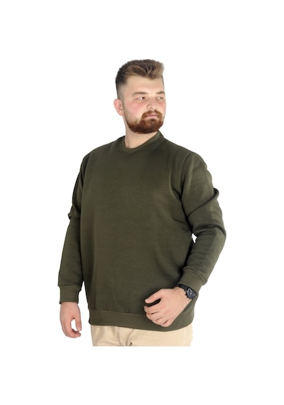Mode Xl Erkek Sweatshirt Bisiklet Yaka Basic 20131 Haki 001