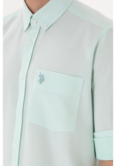 U.S. Polo Assn. Erkek Mint Regular Fit Cepli Gömlek 50306340-VR090