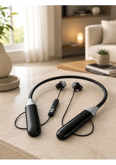 Kablosuz Bluetooth Boyun Kulaklığı Mikrofonlu Müzik Dinleme Çağrı Cevaplama Ses Kontrollü Kulak İçi Kulaklık