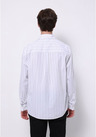 Colin's Colins Comfort Fit Shirt Neck Çizgili Erkek Beyaz Uzun Kol Gömlek Cl1075651 Q1.v1 Wsd White Striped Colin's Colins Comfort Fit Shirt Neck Çizgili Erkek Beyaz Uzun Kol Gömlek Cl1075651 Q1.v1 Wsd White Striped