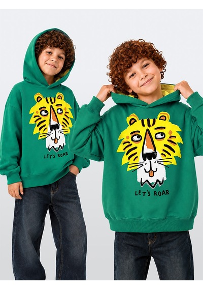 Deno Kids Denokids Erkek Çocuk Kapüşonlu Sweatshirt Kaplan Baskılı Oversize 3-8 Yaş Çok Renkli Deno Kids Denokids Erkek Çocuk Kapüşonlu Sweatshirt Kaplan Baskılı Oversize 3-8 Yaş Çok Renkli