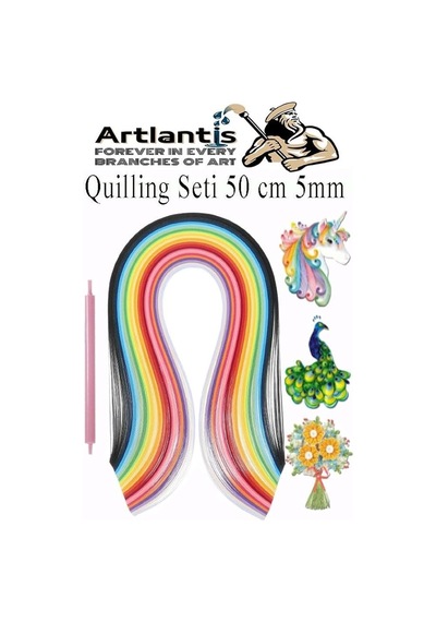 Quilling Seti 5 Mm İnce 1 Paket Quling Kağıt Katlama Kıvırma Sanatı Telkari Kuiling Karışık Renkli Genel