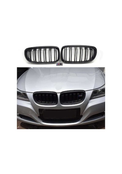 Bmw 3 Serısı E90 2008-2011 M3 Bobrek Cıft Cızgı Panjur Pıano Bl
