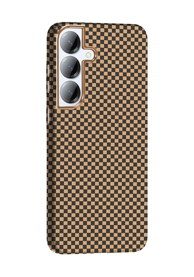 Zore Galaxy S25 Plus Kılıf M-safe Şarj Özellikli Karbon Fiber Görünümlü Ogaa Gros Kapak - Gold-siyah