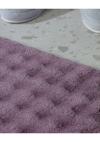 Madame Coco Reflet Bubble 2'li Banyo Paspası - Koyu Mürdüm 8684427127865 Çok Renkli