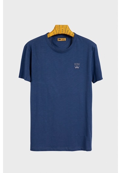 The Wıld Walkıng Erkek Sıfır Yaka T-Shirt-Mavi