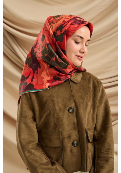 Silk Home Twill İpek Eşarp 11483-24 Kırmızı, Narçiçeği, Koyu Mor, Yeşil, Antrasit