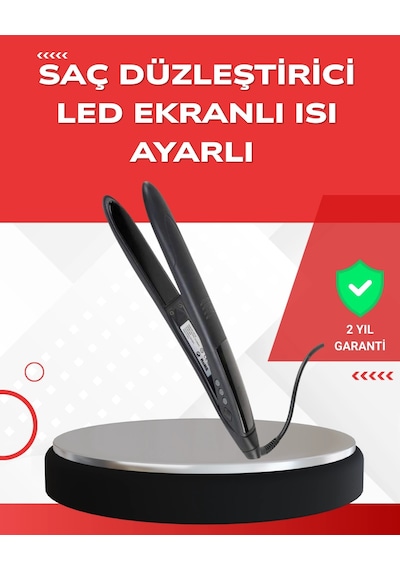 Profesyonel 2025 Saç Düzleştirici Isı Ayarlı Titanyum Seramik Plakalı A Kalite Orijinal