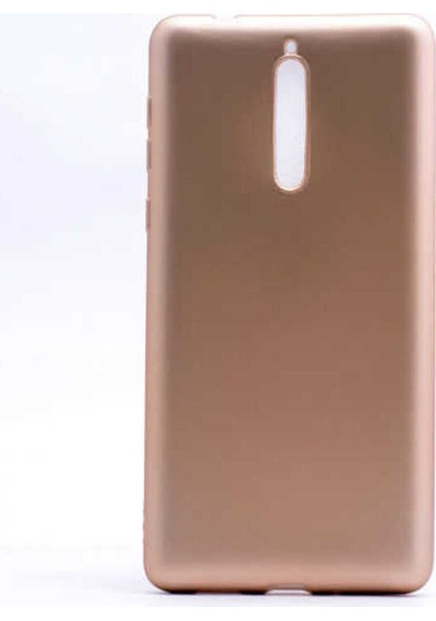 Nokia 8 Kılıf Zore Premier Silikon Kapak Gold