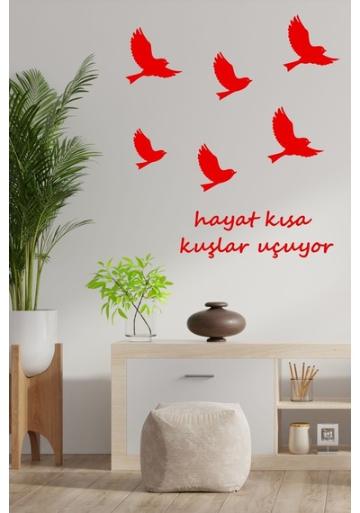 Kuşlar Uçuyor Dekoratif Duvar Sticker