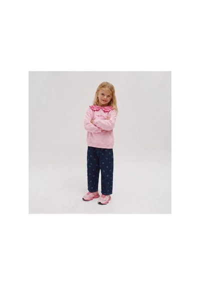 Poala Kids Puantiyeli Balloon Jeans Lacivert